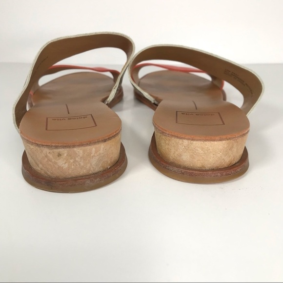 Dolce Vita Paci Snake Print Bright Orange Wedge Sandals SIZE 10 - Picture 5 of 11